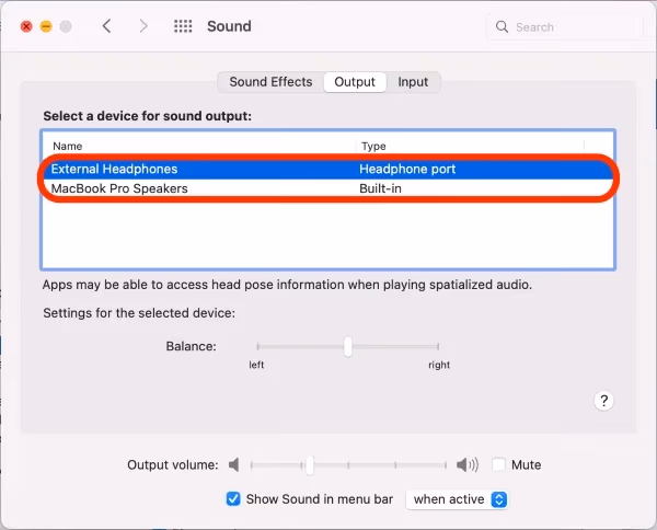 Mac Select Output Device