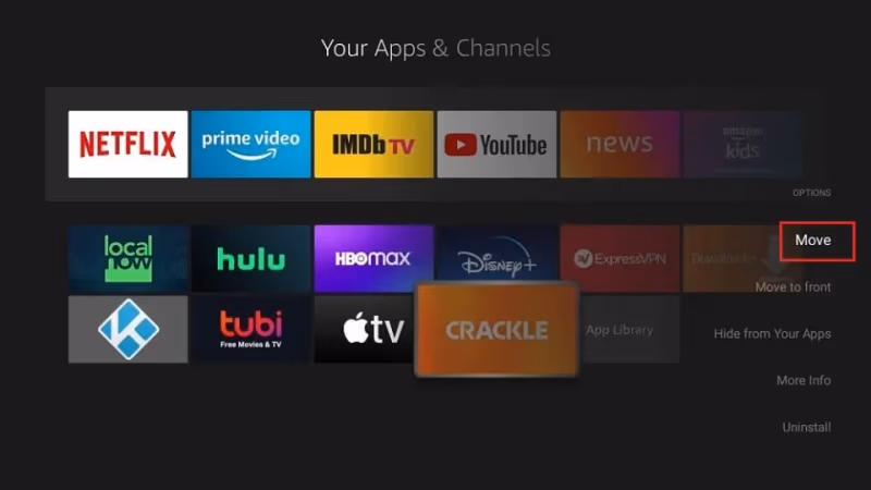 Move Crackle Higher In Your Firestick Apps List 1