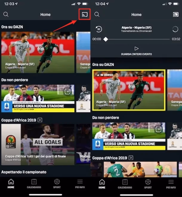 Casting Dazn From Mobile Devices