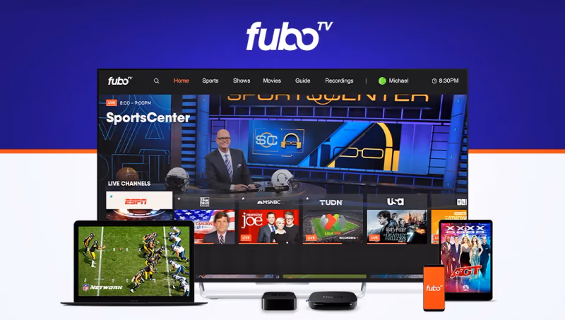 fuboTV app running on Fire TV and Samsung Smart TV supported devices