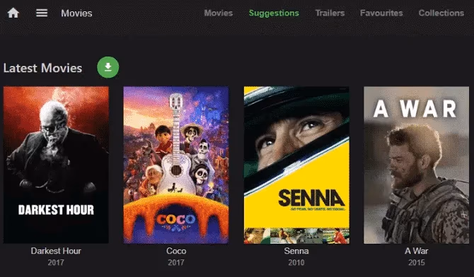 Plex media server interface