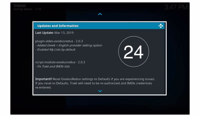 Update and Information