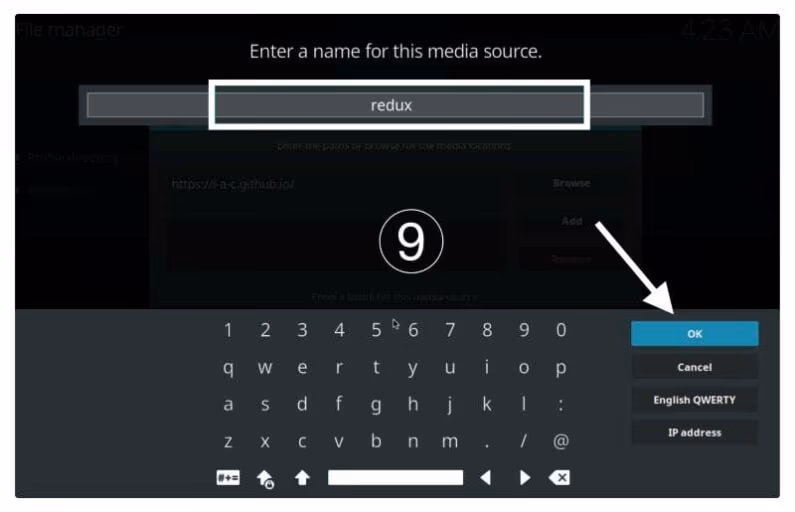 Enter any name of your choice