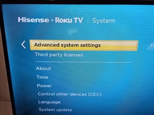 Hisense Roku Tv Advanced System Settings
