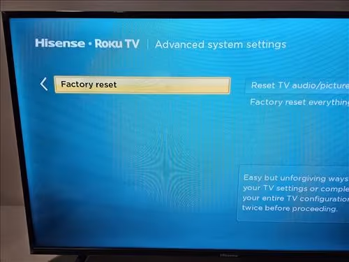 Hisense Roku Tv Factory Reset