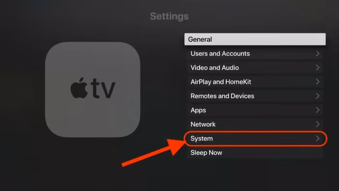 Reset the Apple TV
