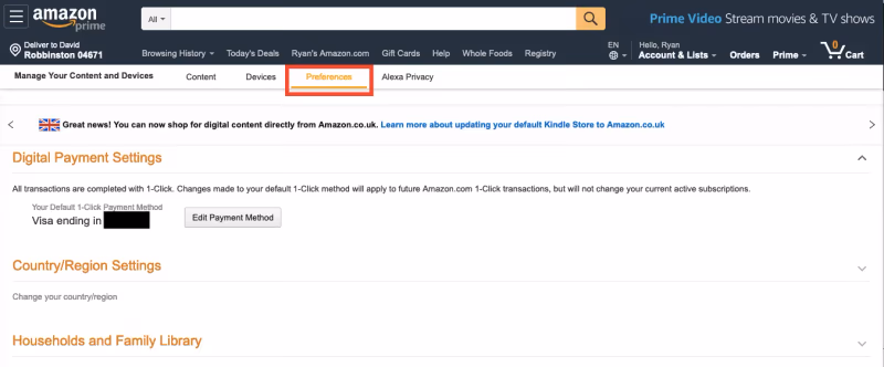 Confirm Your Amazon Account Location