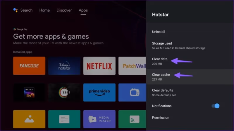Android Tv Clear Cache