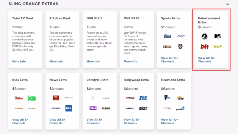 Sling Tv Entertainment Extra