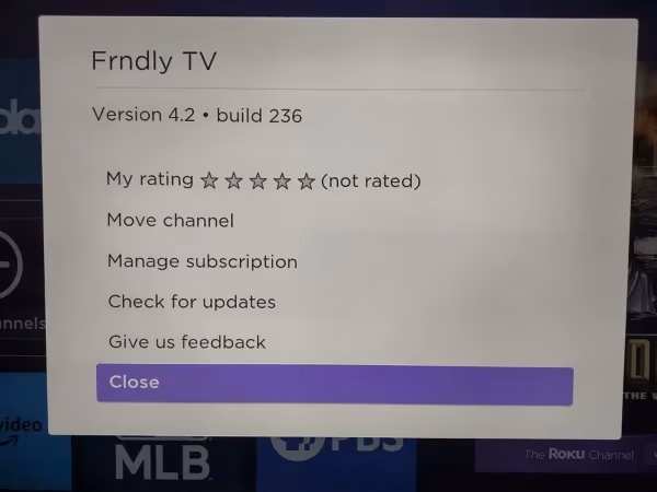 Roku Close App