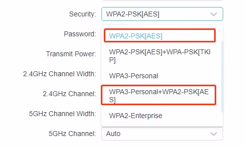 Wireless Settings Security