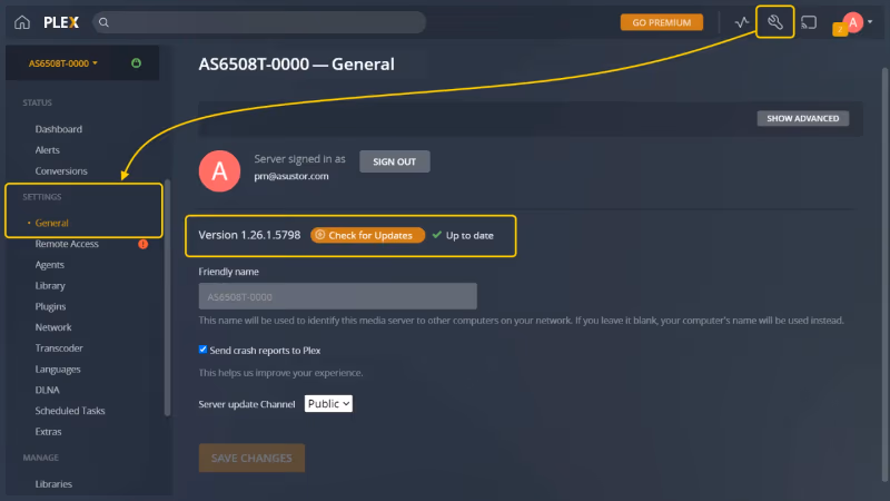 Plex Update Plex Media Server