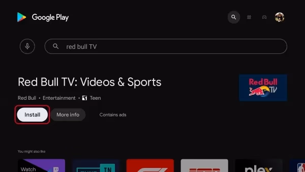 Reinstall Red Bull Tv