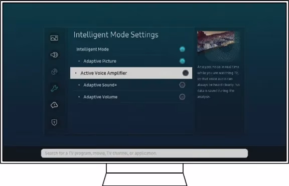 Disable Active Voice Amplifier Samsung Tv