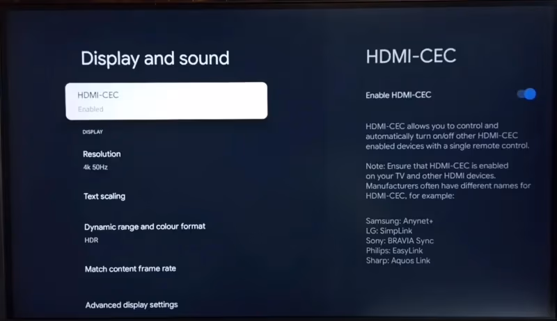 Google Tv Hdmi Cec