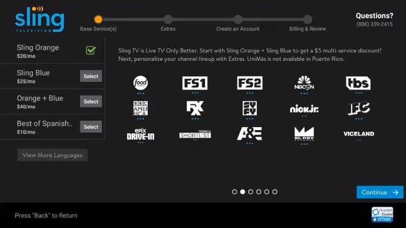 Sign Up In The Sling Fire Tv App 2