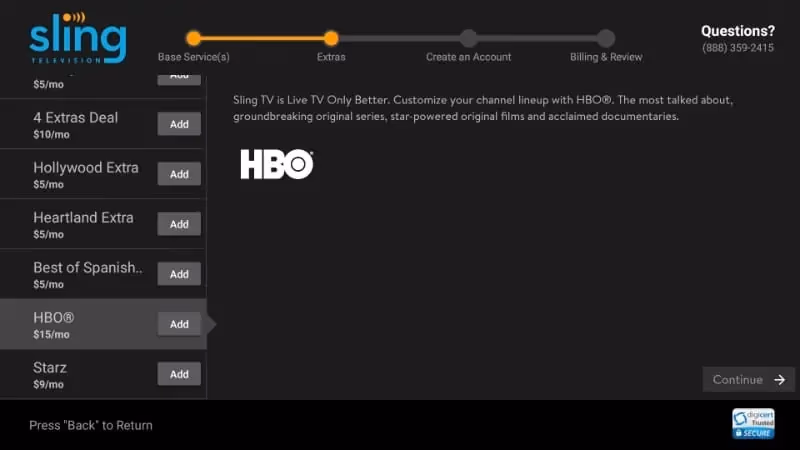 Sign Up In The Sling Fire Tv App 3