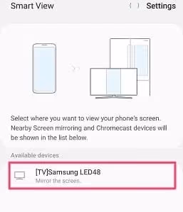tap on your Smart TV