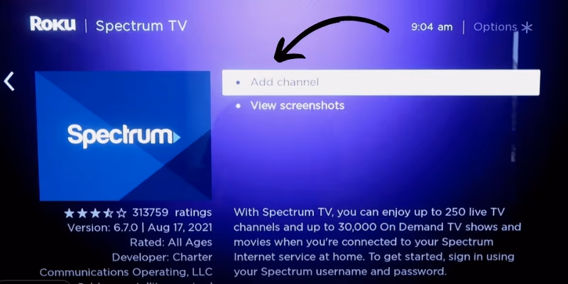 Roku Spectrum Tv