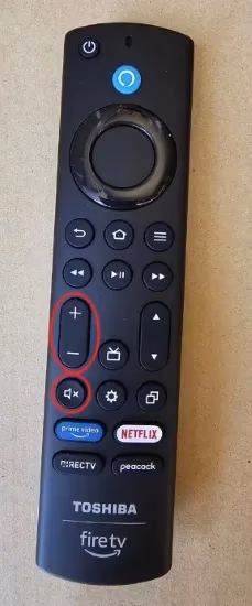 Toshiba TV remote volume buttons