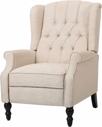 Gdf Studio Elizabeth Tufted Fabric Recliner