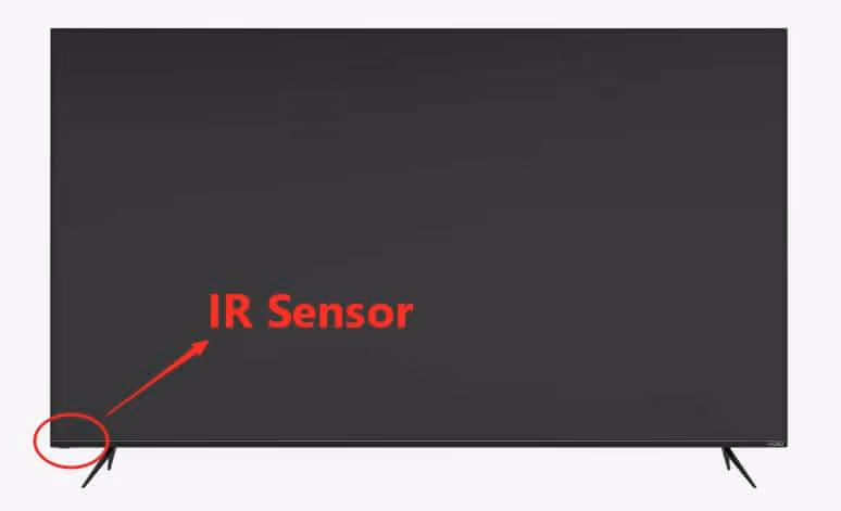 Clean the TV sensor for any blockages to fix Vizio Remote Not Working