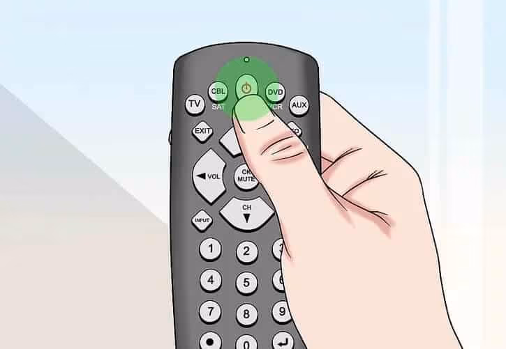 Power cycling the Vizio remote