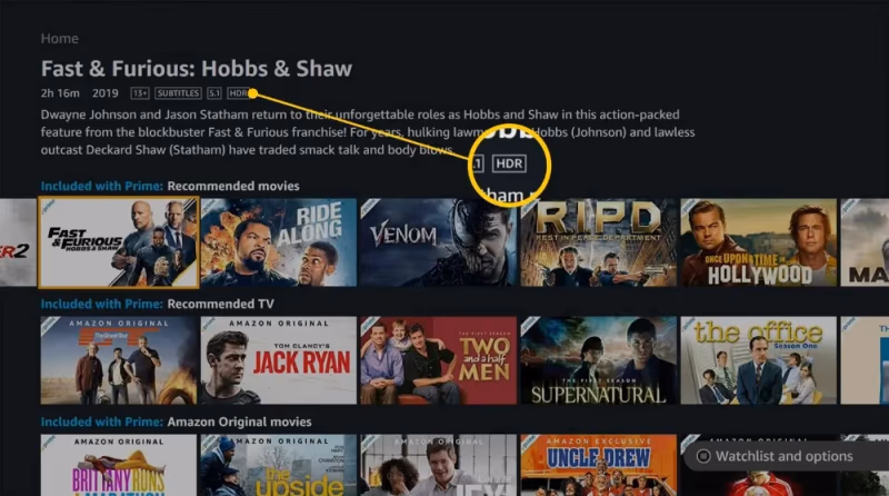 Amazon Prime Video Hdr
