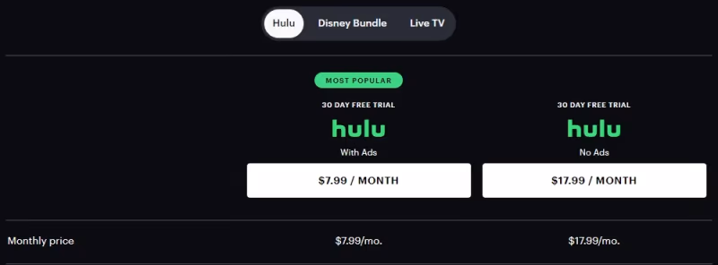 Hulu Pricing