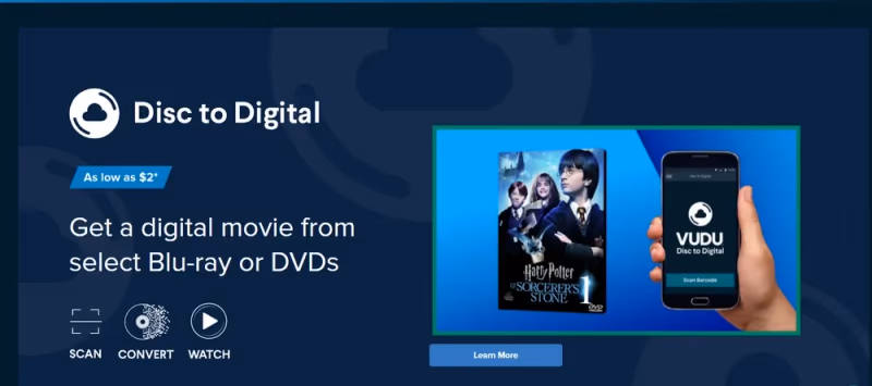 Fandango at Home disc to digital feature