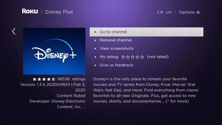 Downloading Disney Plus On Roku 3