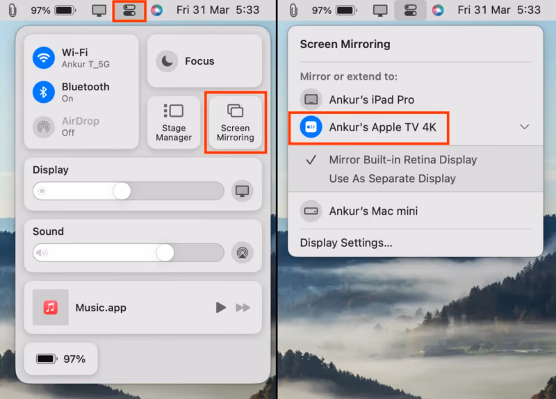 Mac Screen Mirroring Apple Tv