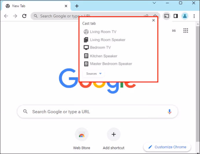 Click On Cast Icon And Choose Chromecast Device