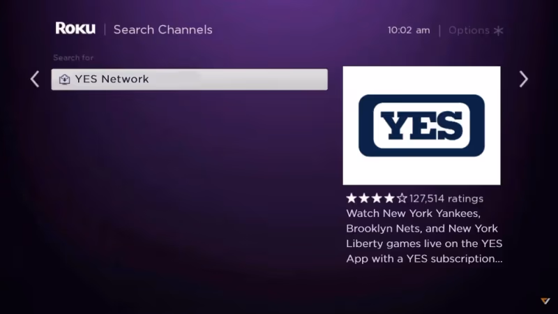 Roku Yes Network Add Channel 2