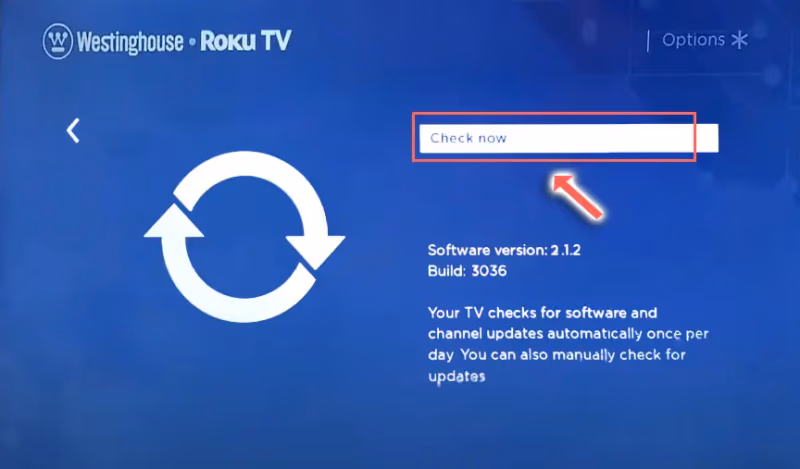 Westinghouse TV System Update