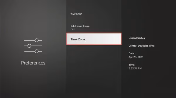 Choose the Correct Time Zone and Region