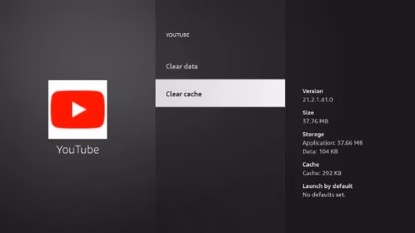 Clear Cache on the YouTube TV App